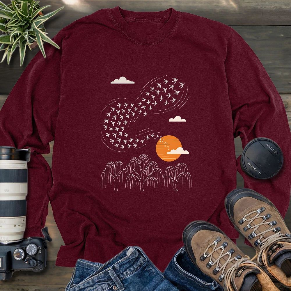 The Migrant Flock Long Sleeve T-shirt