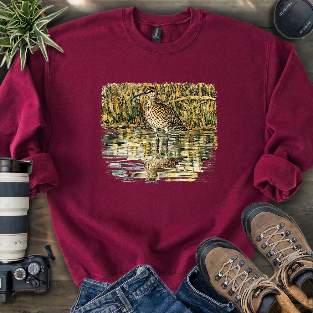 Whimbrel Shadow On Water Sweatshirt