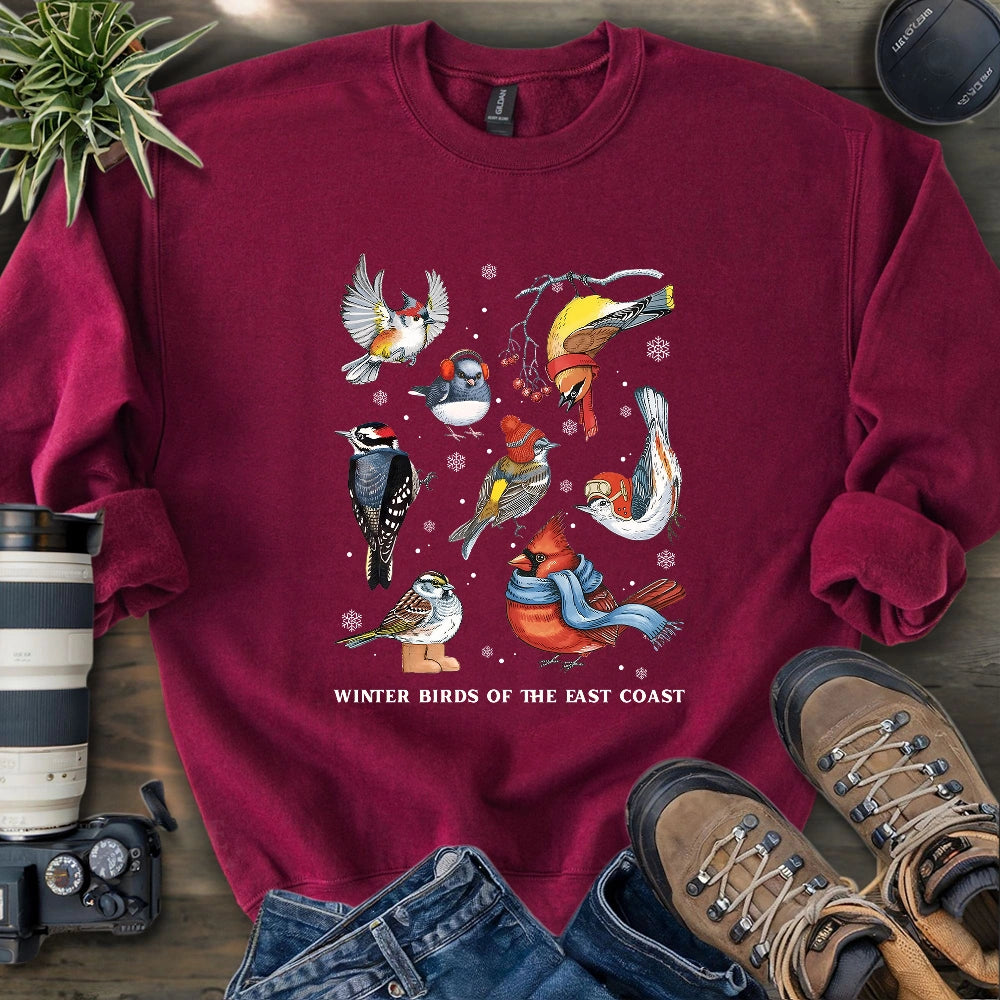 Winter Birds Of East Coast Sweatshirt