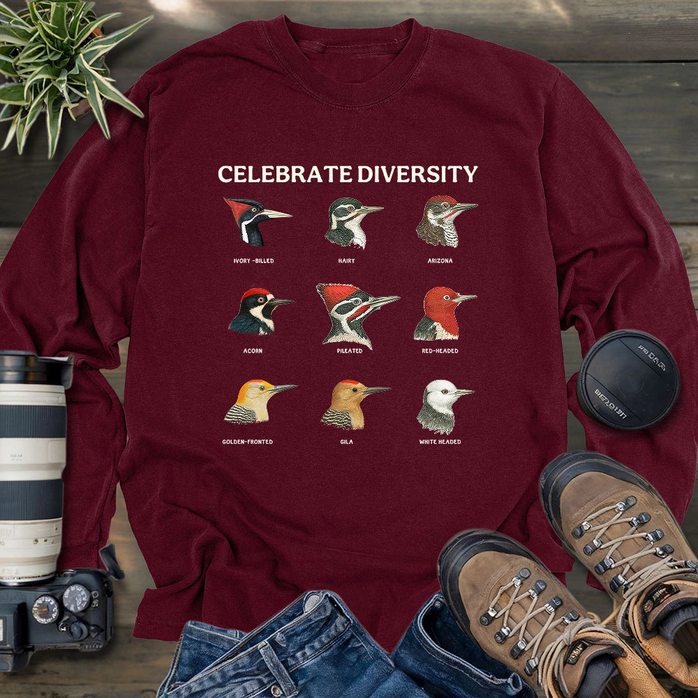 Woodpecker Diversity Long Sleeve T-shirt
