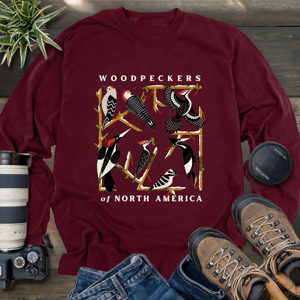 Woodpeckers of North America Long Sleeve T-shirt