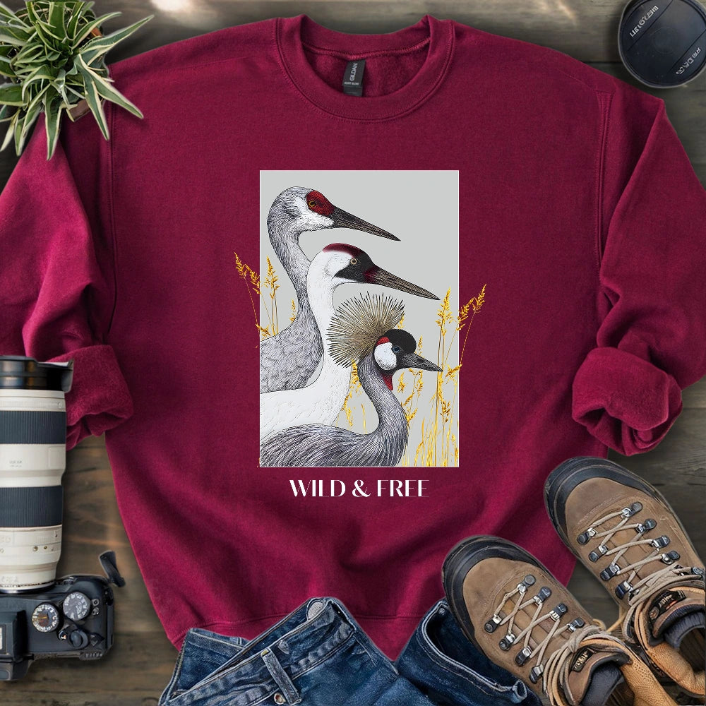 Wild Cranes Must Be Protected Sweatshirt