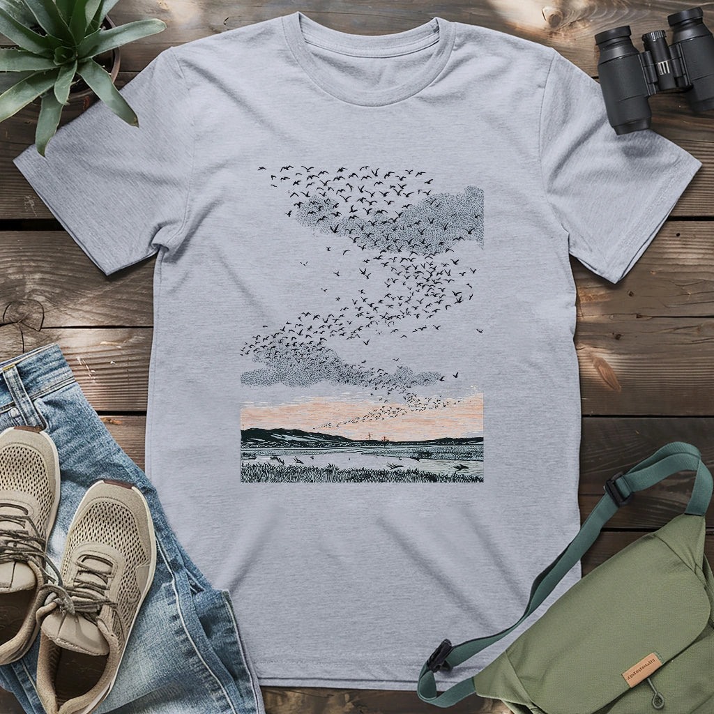 Migrating Wild Geese T-shirt