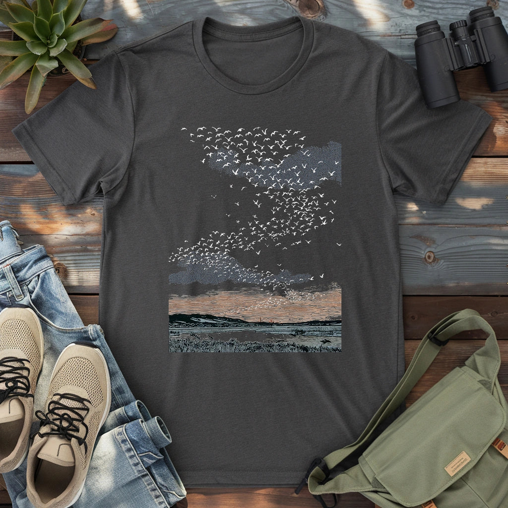 Migrating Wild Geese T-shirt