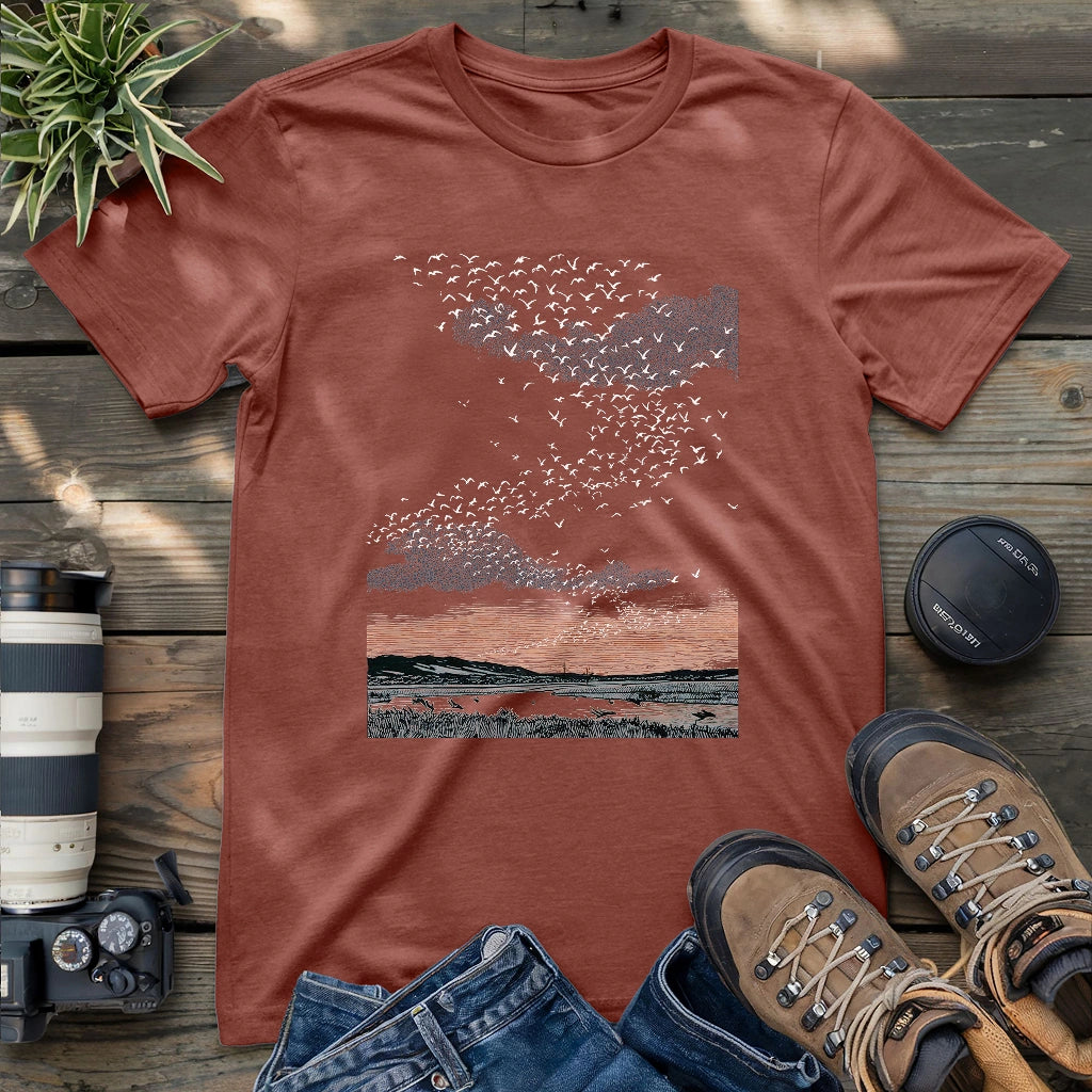 Migrating Wild Geese T-shirt