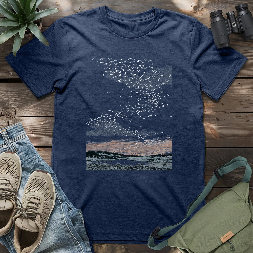 Migrating Wild Geese T-shirt