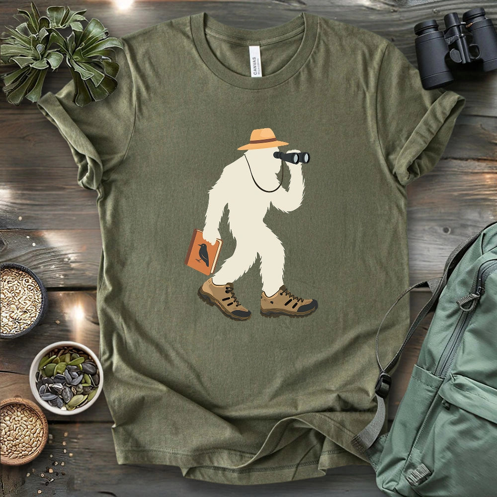 Bird Watching Bigfoot T-shirt