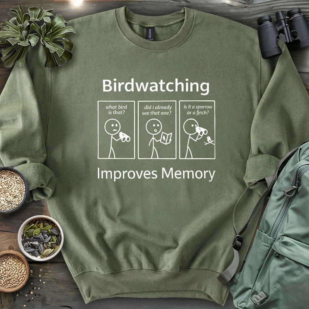 Birdwatching Improve Memory Sweatshirt