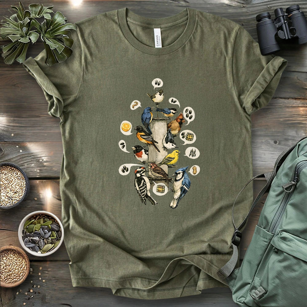 Busy Morning At Feeder T-shirt