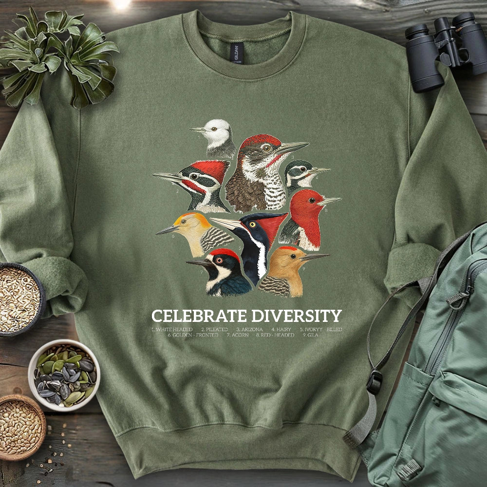 Celebrate Diversity Of Woodpeckers Sweatshirt