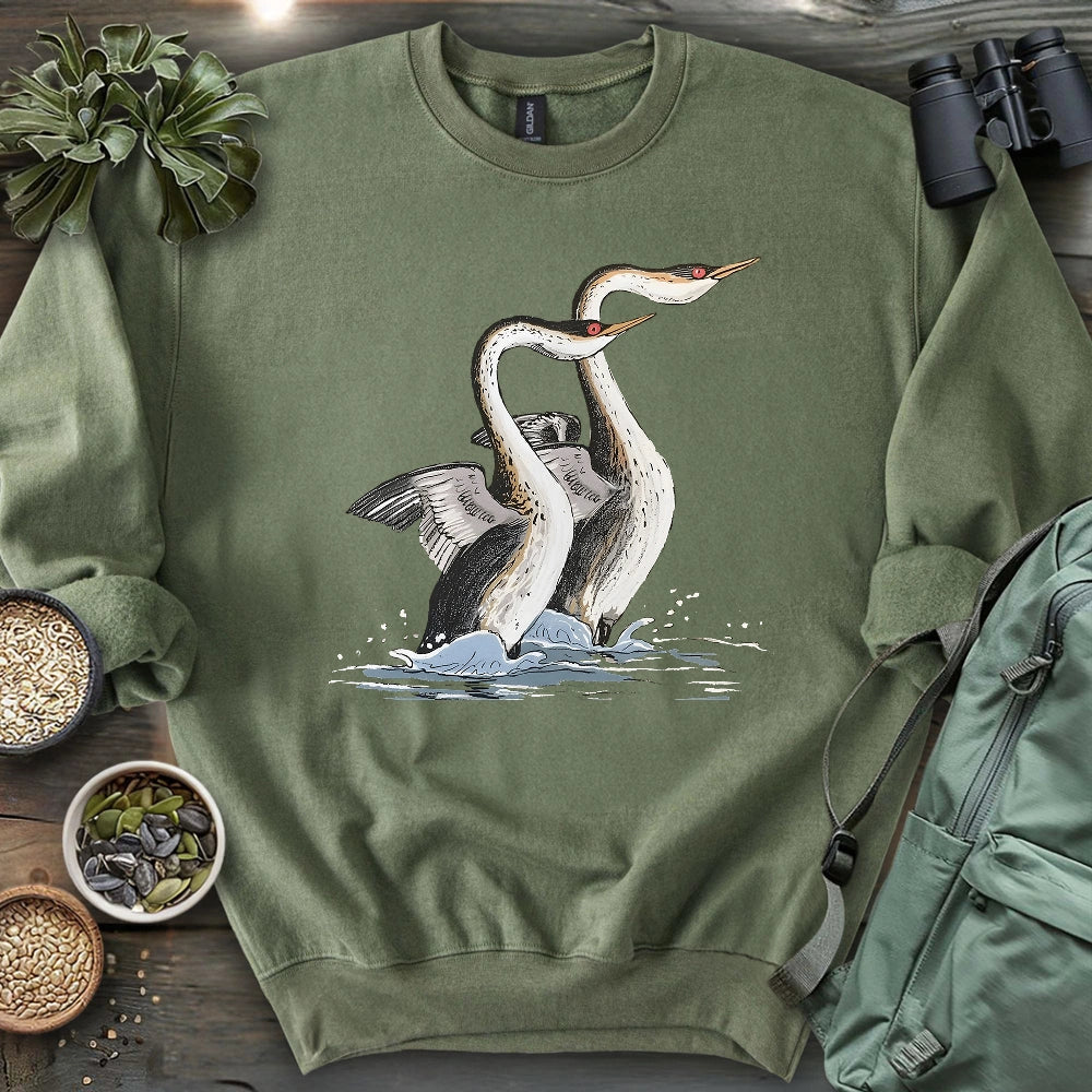 Dancing Grebes Sweatshirt