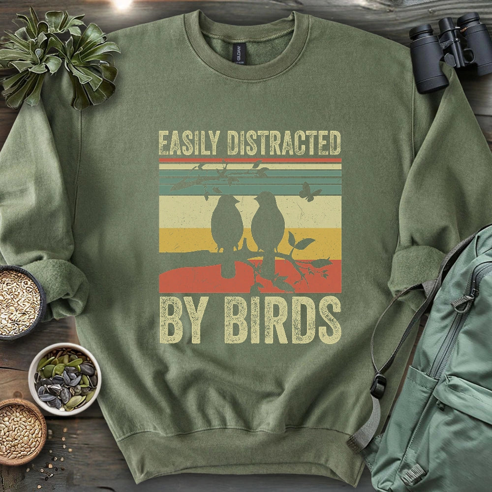 Easily Distracted By Bird Sweatshirt