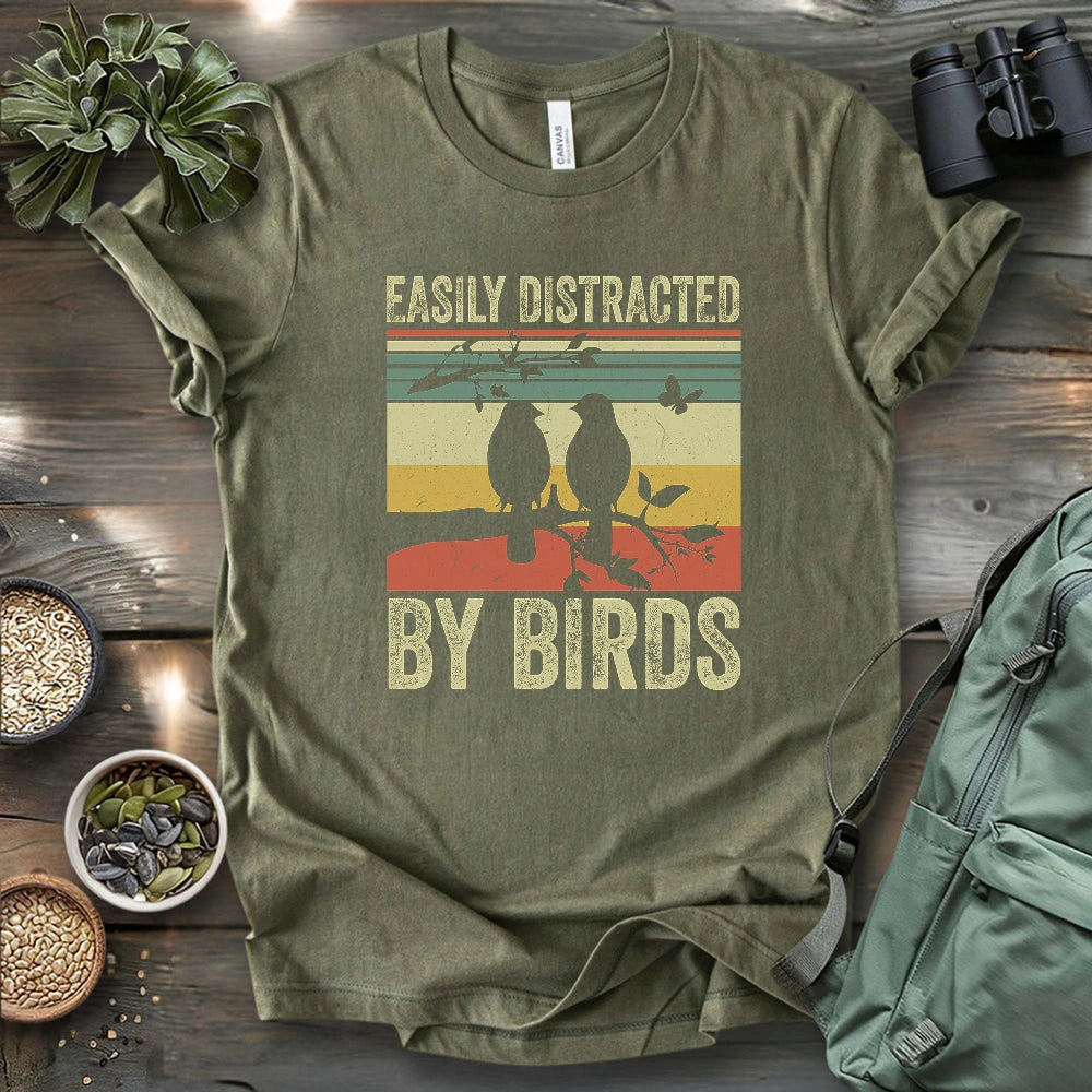 Easily Distracted By Bird T-shirt