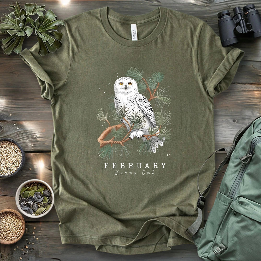 February Snowy Owl T-shirt