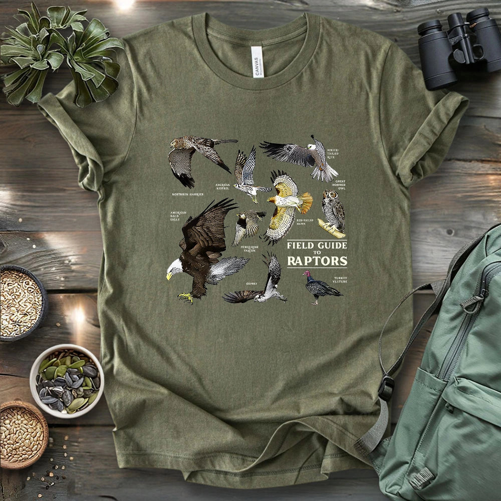 Field Guide To Raptors T-shirt