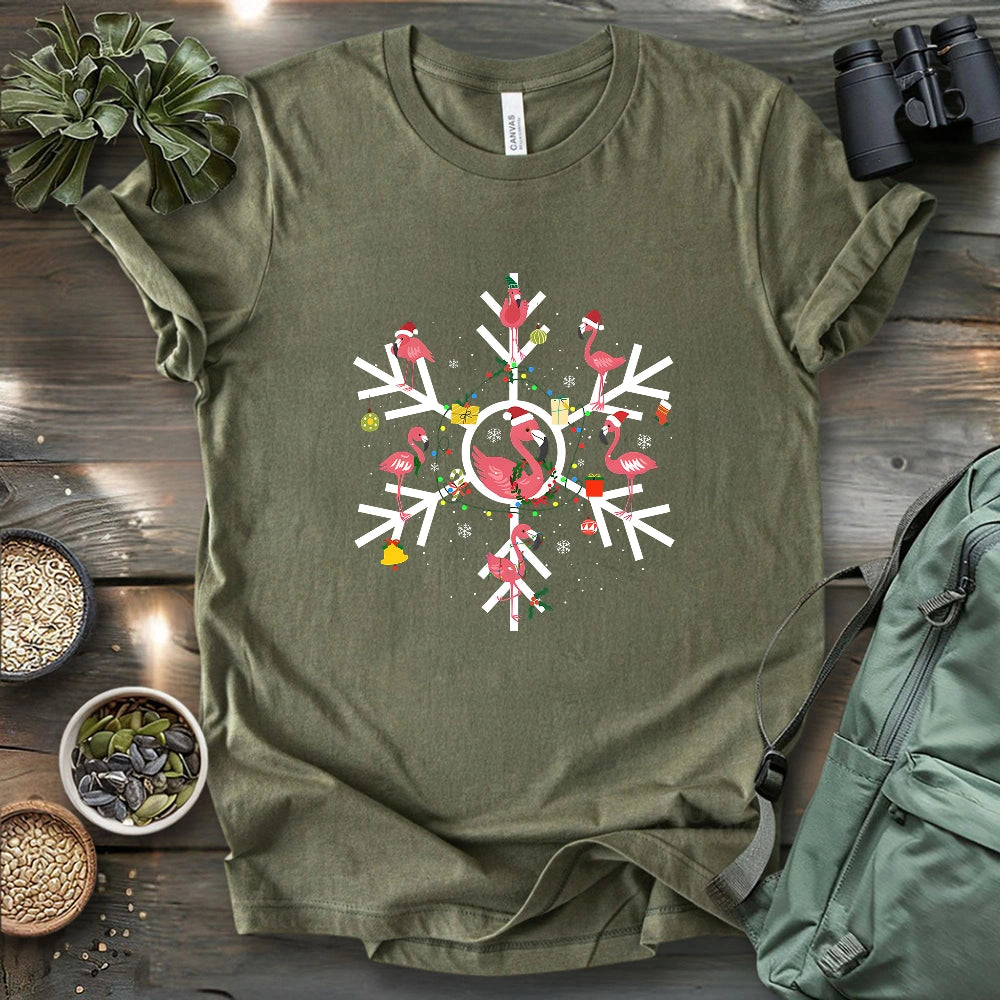 Flamingo Snowflake T-shirt