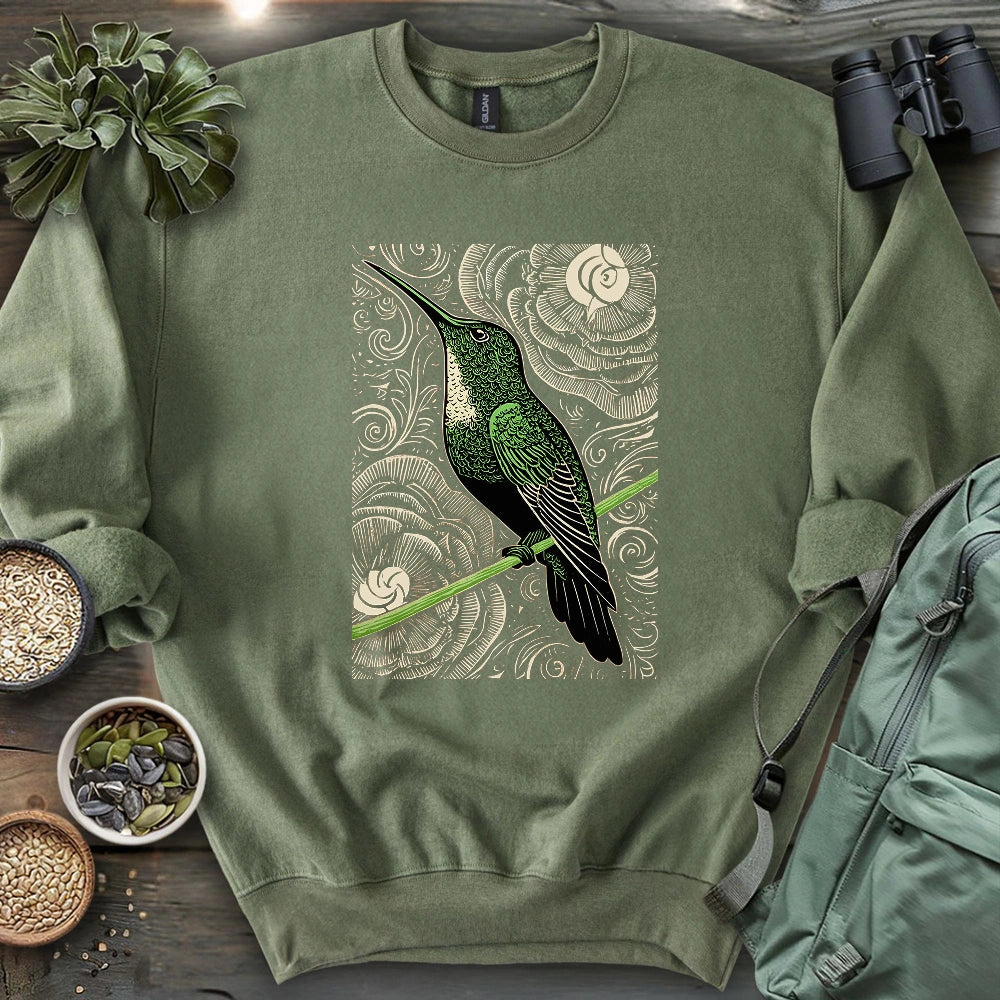 Green Hummingbird Sweatshirt