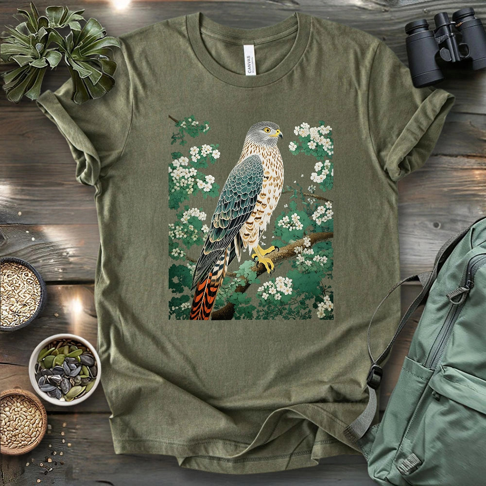 Hawk in Bloom T-shirt