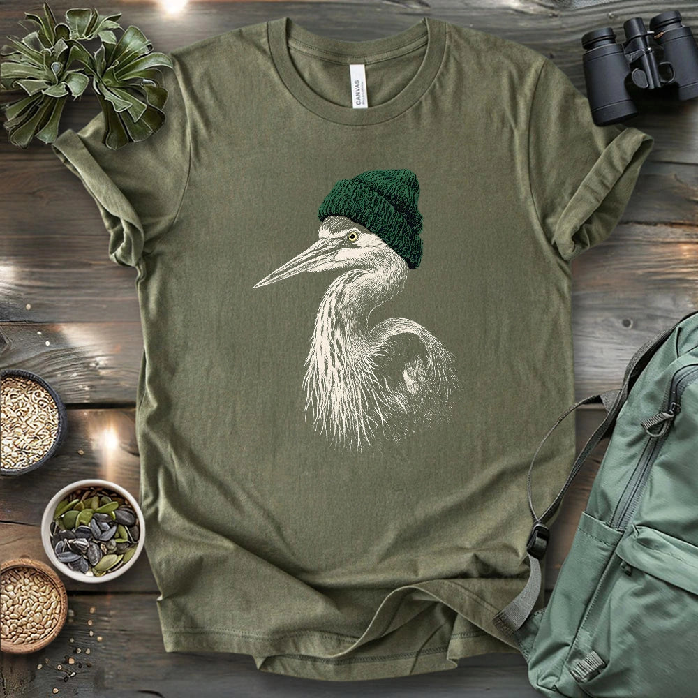 Heron Going Birdwatching T-shirt