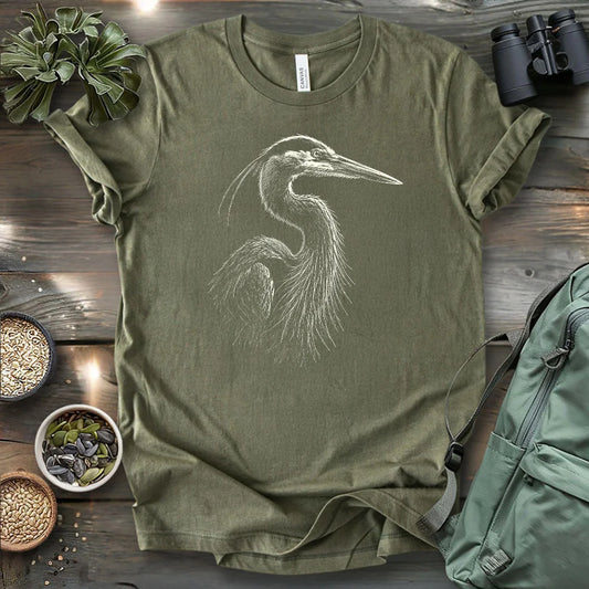Heron Portrait T-shirt