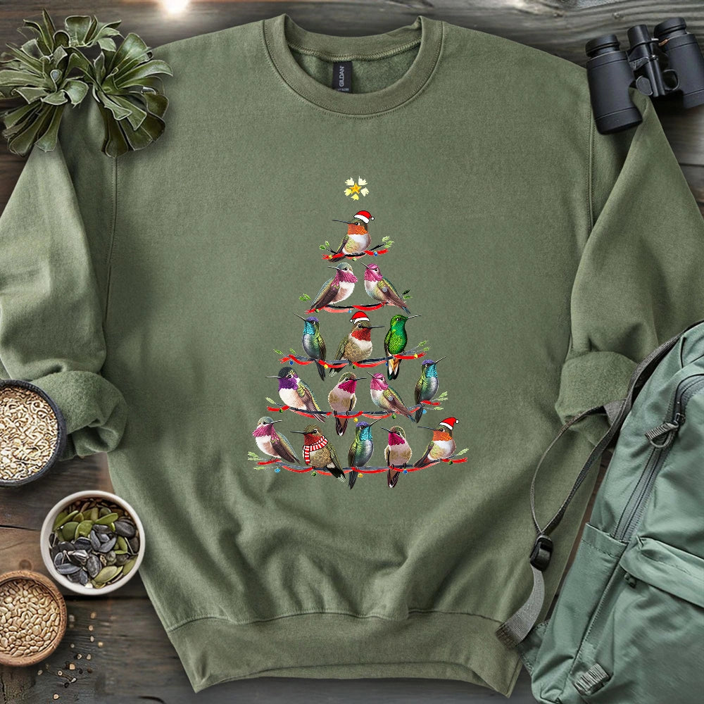 Hummingbird Christmas Tree Sweatshirt