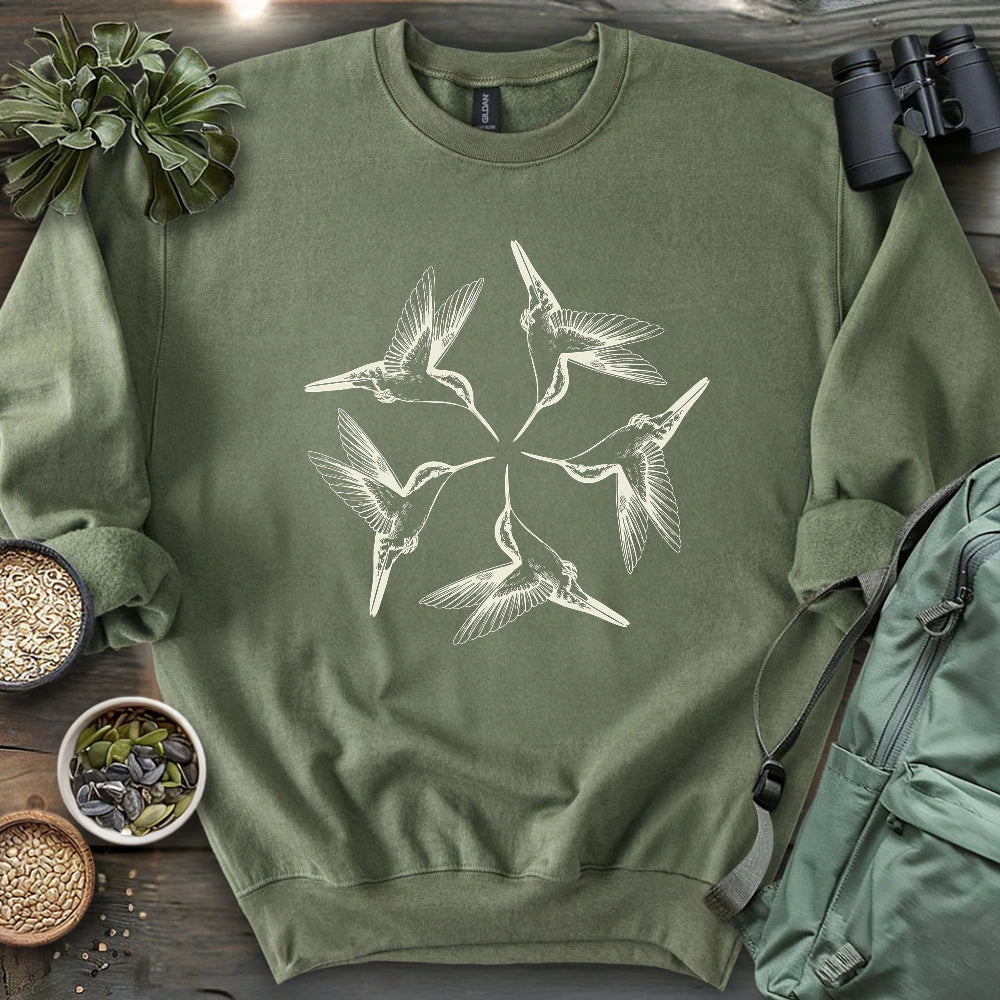 Hummingbird Flower Sweatshirt