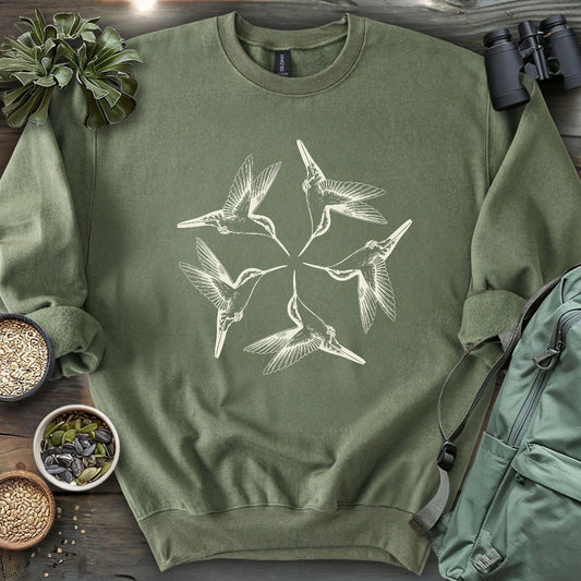 Hummingbird Flower Sweatshirt