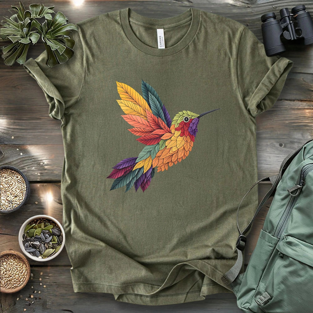 Hummingbird Made By Leaves T-shirt