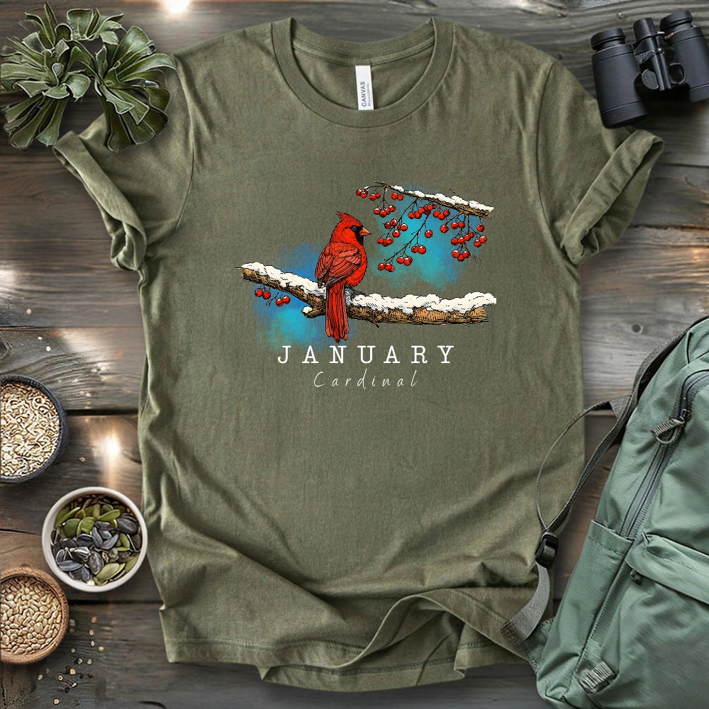 January Cardinal T-shirt