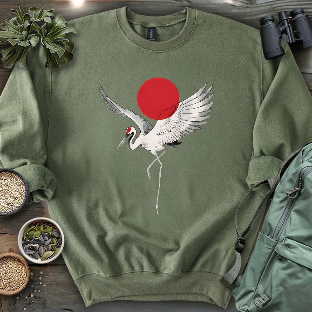 Japan Sun Crane Sweatshirt