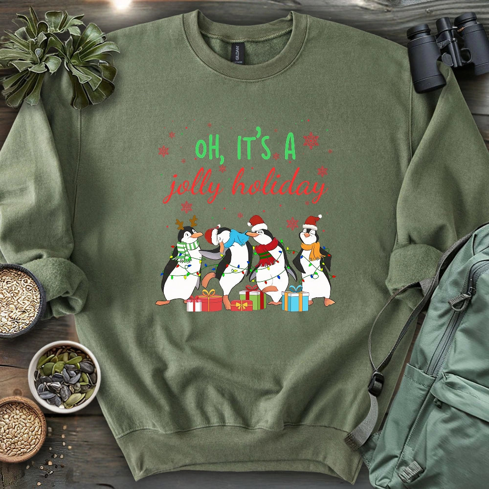 Jolly Holiday Penguins Sweatshirt