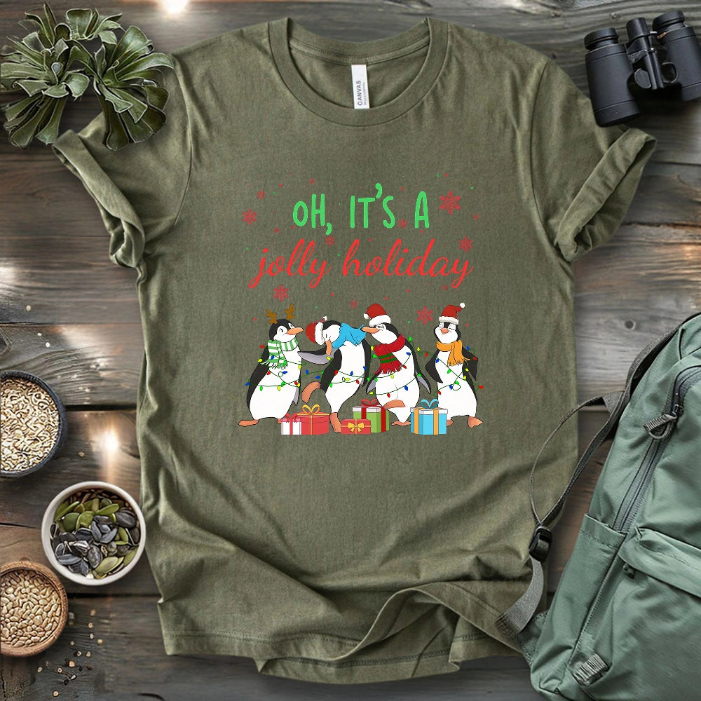 Jolly Holiday Penguins T-shirt