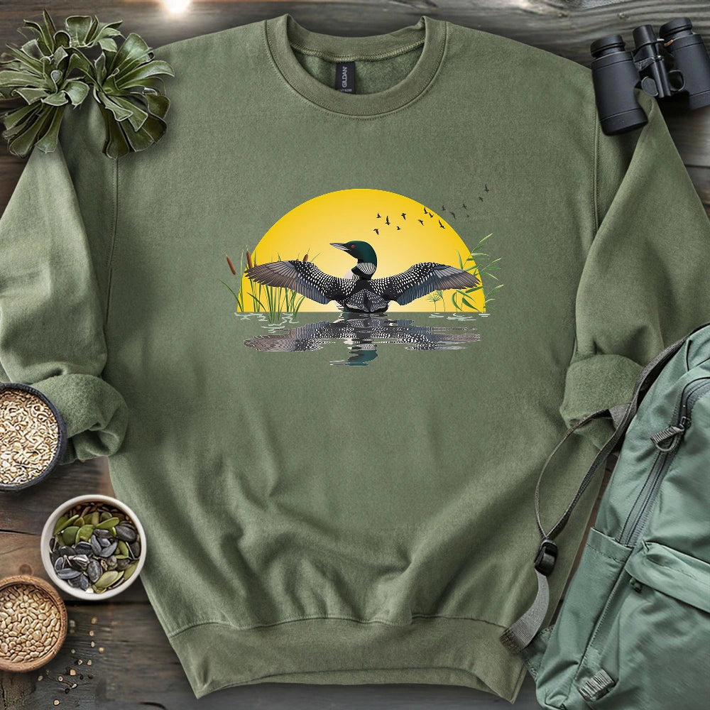 Loon Dance At Dawn Sweatshirt