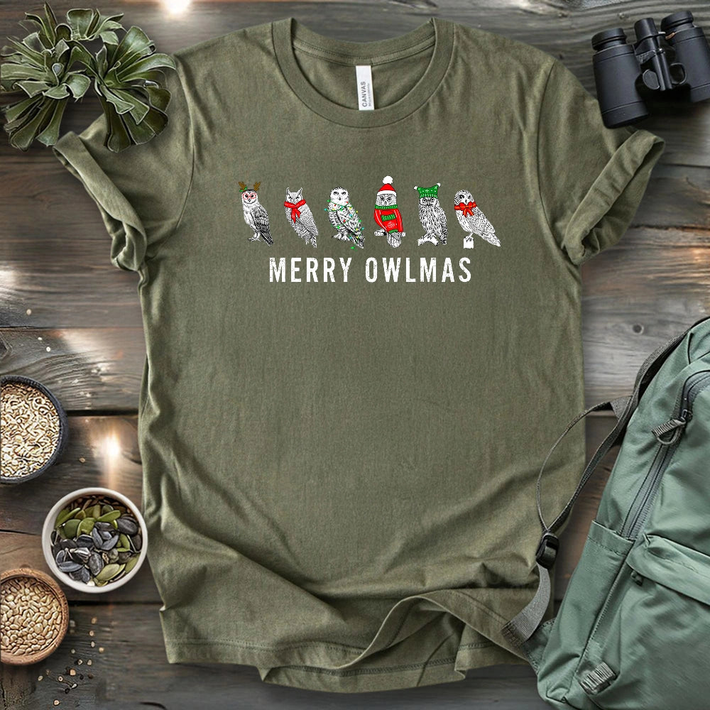 Merry Owlmas T-shirt