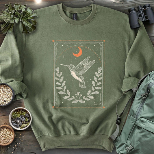 Moon Card Hummingbird Sweatshirt