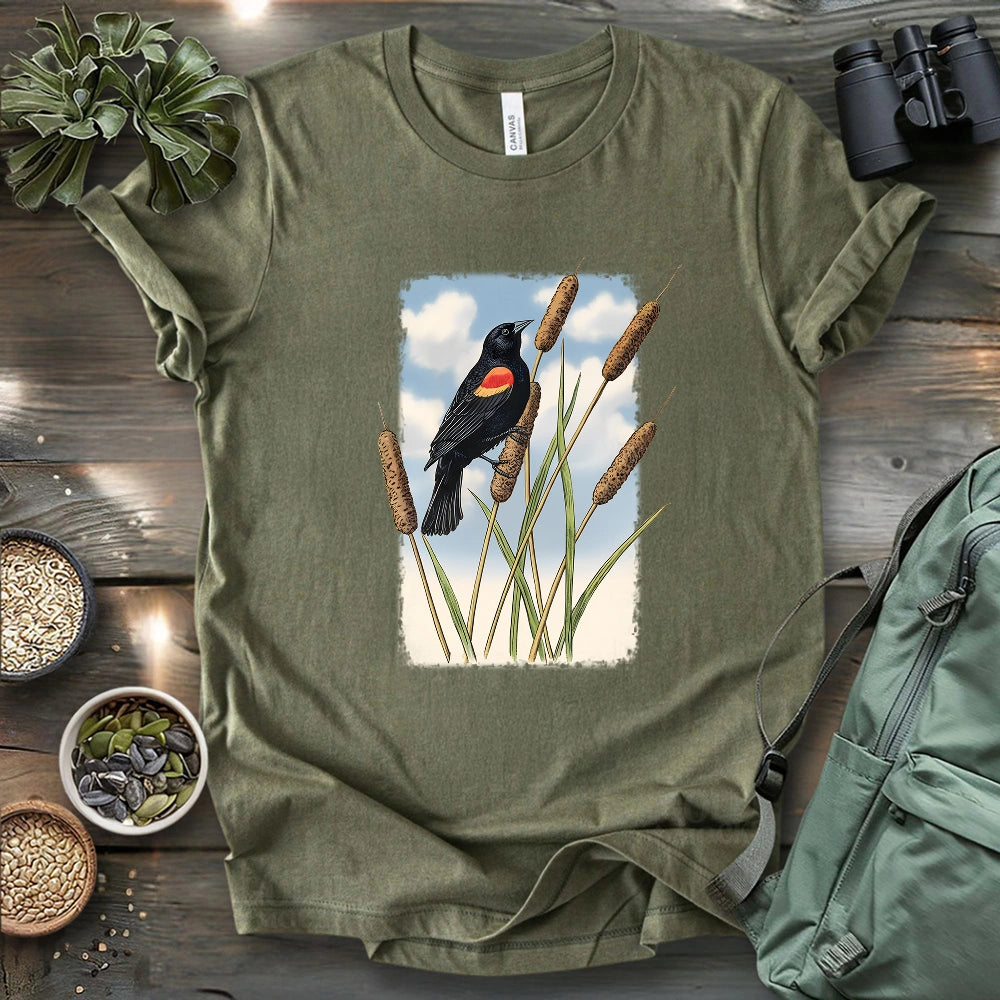 Morning On Cattail Field T-shirt