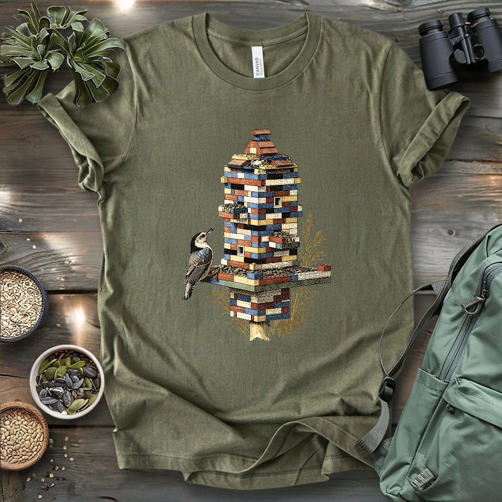 Nuthatch Playing Lego T-shirt