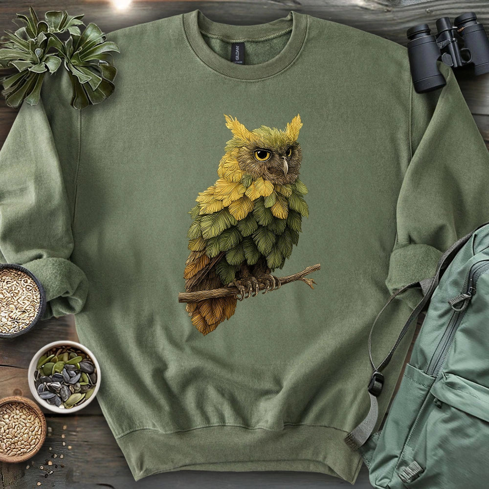 Owl Made By Leaves Sweatshirt
