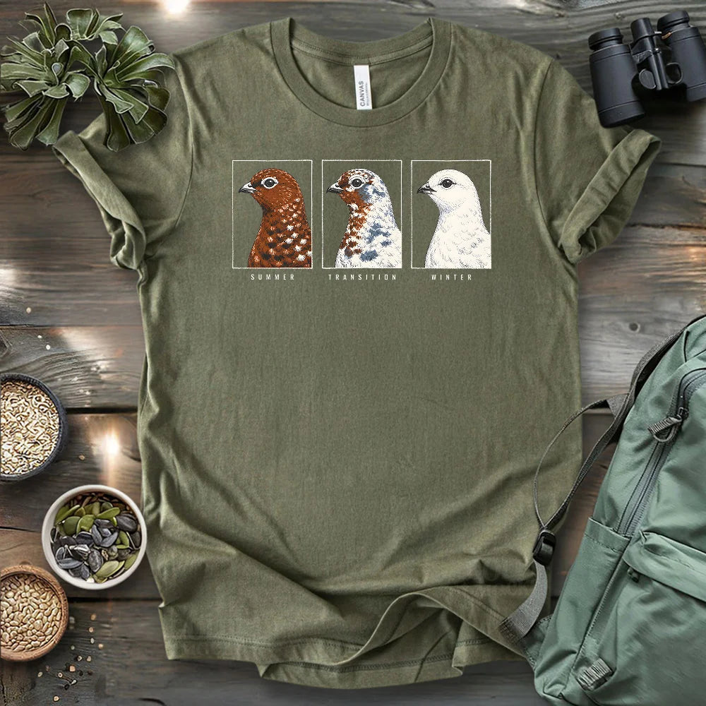 Ptarmigan Through the Seasons T-shirt