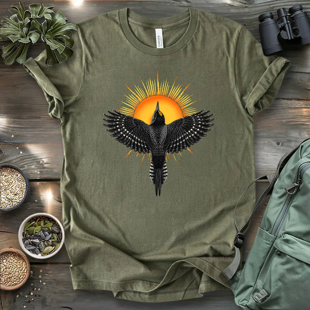 Rise Black Backed Woodpecker T-shirt