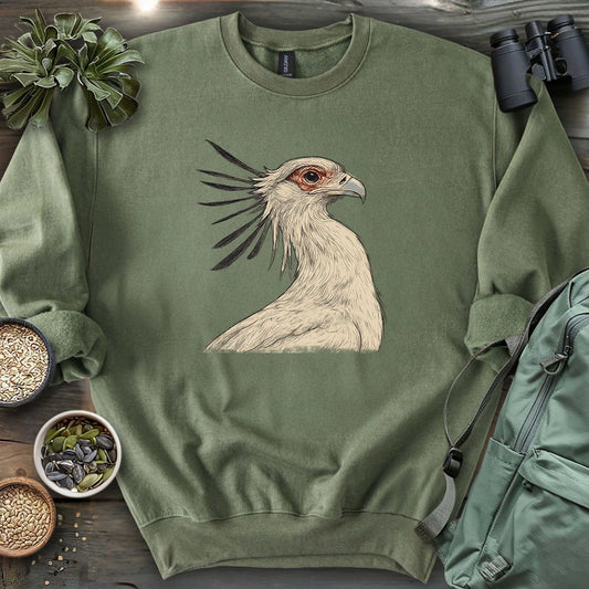 Secretary Bird Sketch Sweatshirt