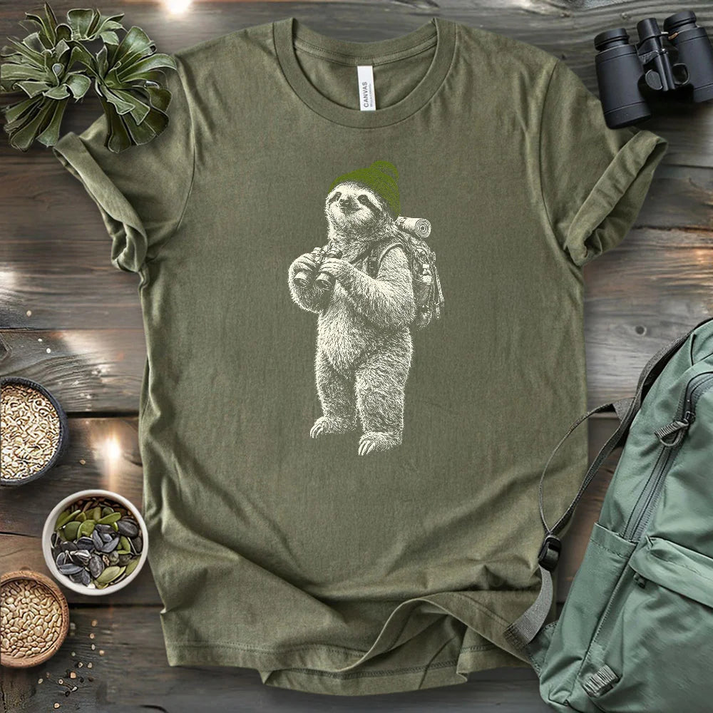Sloth Going Birding T-shirt