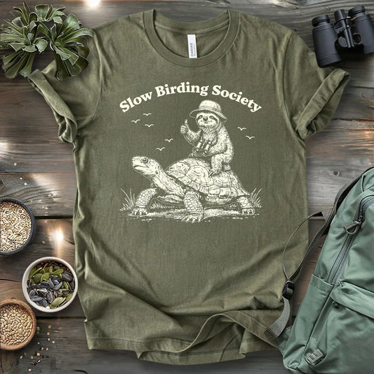 Slow Birding Society T-shirt