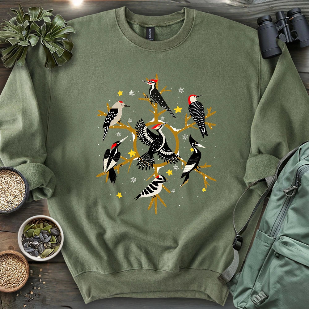 Snowflake of Woodpeckers Sweatshirt