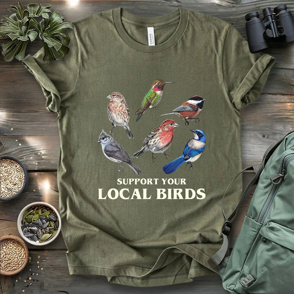 Support California Backyard Birds T-shirt