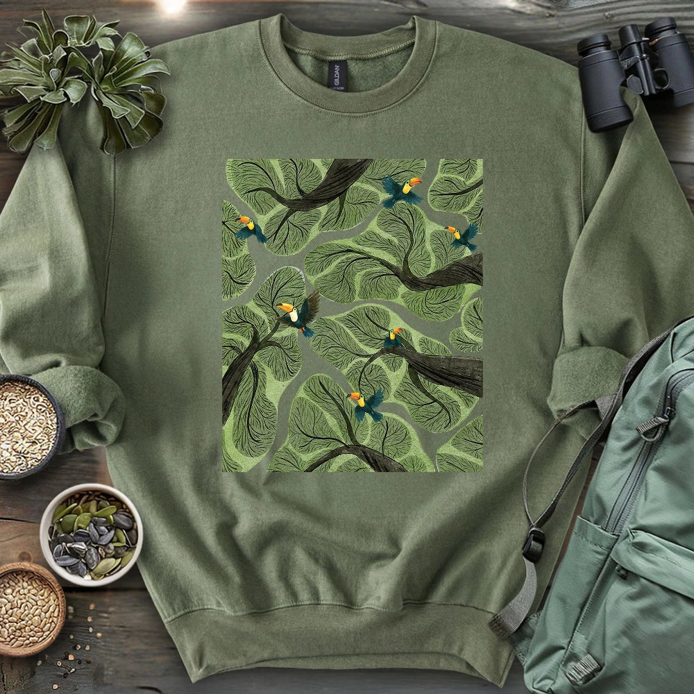 Toucan In Jungle Sweatshirt
