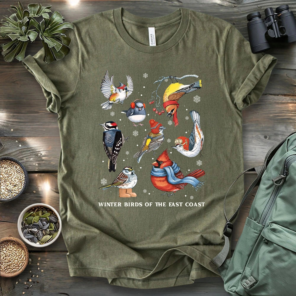 Winter Birds Of East Coast T-shirt