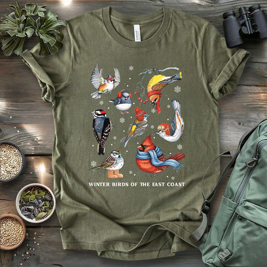 Winter Birds Of East Coast T-shirt