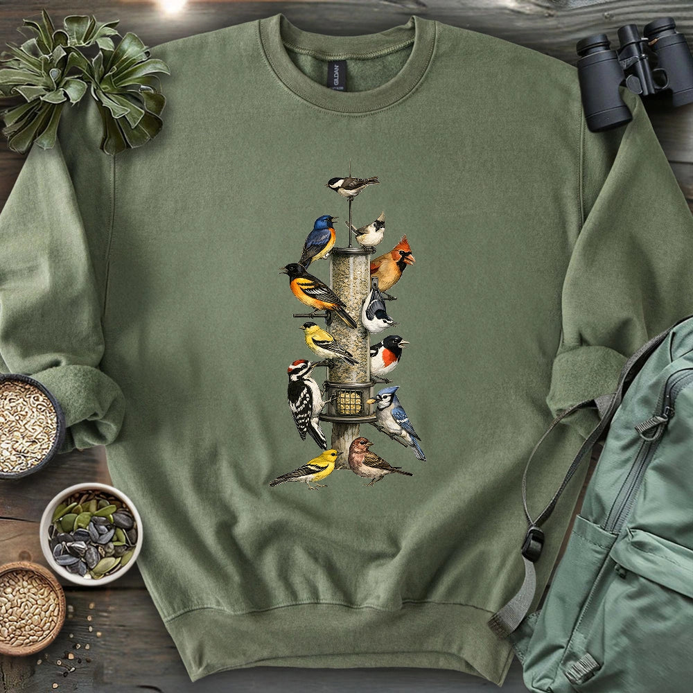 Wonderful Morning At Bird Feeder Sweatshirt
