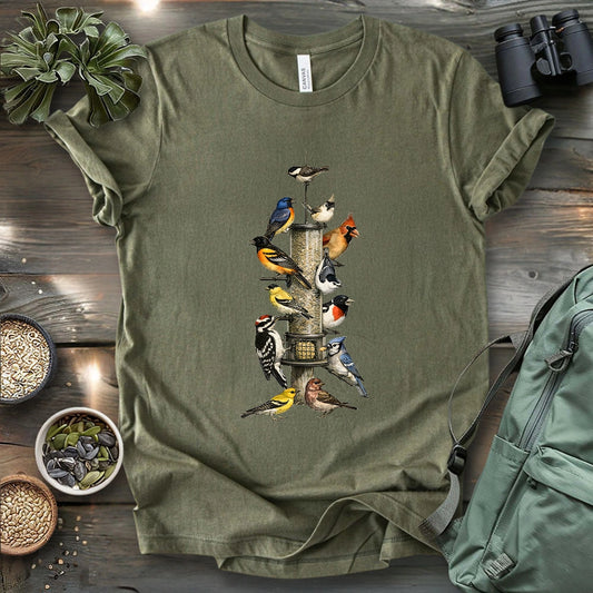 Wonderful Morning At Bird Feeder T-shirt